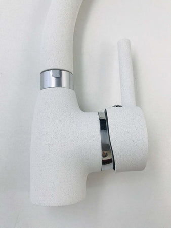 Rubinetto miscelatore Per Cucina Finitura Granito Bianco Opaco
