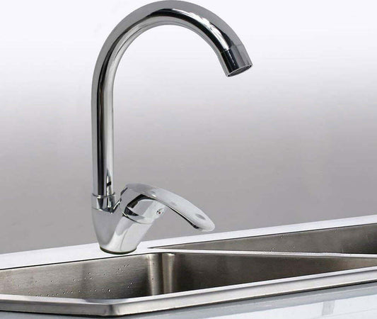 Rubinetto Per Lavello Da Cucina A Canna Alta Miscelatore In Ottone Cromato 52334 Fai da te/Attrezzature per cucine e bagni/Impianti per la cucina/Rubinetti da cucina/Rubinetti per lavelli da cucina Trade Shop italia - Napoli, Commerciovirtuoso.it