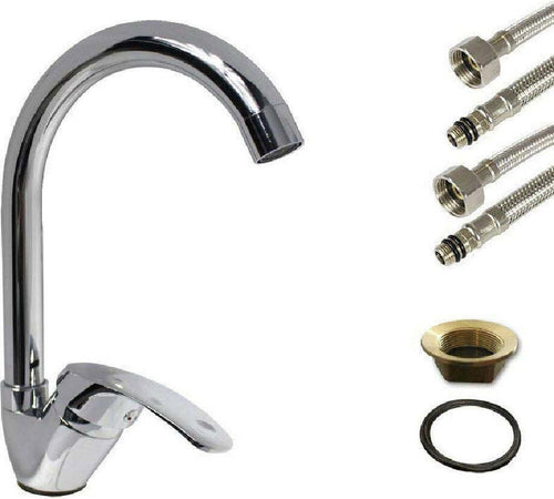 Rubinetto Per Lavello Da Cucina A Canna Alta Miscelatore In Ottone Cromato 52334 Fai da te/Attrezzature per cucine e bagni/Impianti per la cucina/Rubinetti da cucina/Rubinetti per lavelli da cucina Trade Shop italia - Napoli, Commerciovirtuoso.it