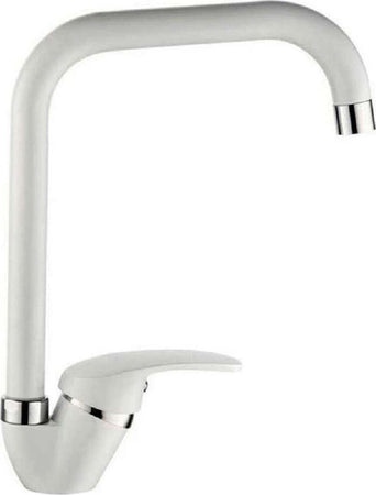 Rubinetto Per Lavello Da Cucina A Canna Alta Quadrato Miscelatore Bianco 52946 Fai da te/Attrezzature per cucine e bagni/Impianti per la cucina/Rubinetti da cucina/Rubinetti per lavelli da cucina Trade Shop italia - Napoli, Commerciovirtuoso.it