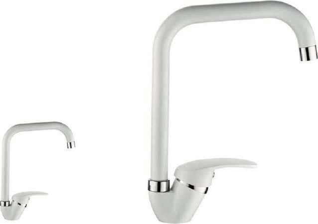 Rubinetto Per Lavello Da Cucina A Canna Alta Quadrato Miscelatore Bianco 52946 Fai da te/Attrezzature per cucine e bagni/Impianti per la cucina/Rubinetti da cucina/Rubinetti per lavelli da cucina Trade Shop italia - Napoli, Commerciovirtuoso.it