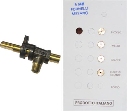 Rubinetto-+-ugelli-5-MB-metano-per-fuochi-fornello-a-gas-Parker-originale