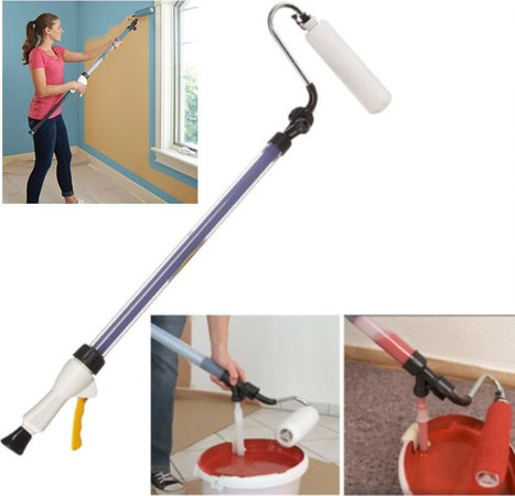 Rullo-Pittura-Con-Serbatoio-Ricaricabile-Antigoccia-Con-Manico-Telescopico