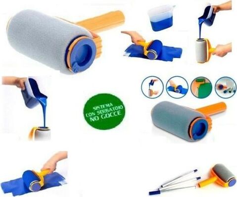 RULLO-SERBATOIO-PITTURA-RICARICABILE-+-ACCESSORI-RULLO-PITTURA-FACILE-UTILIZZO