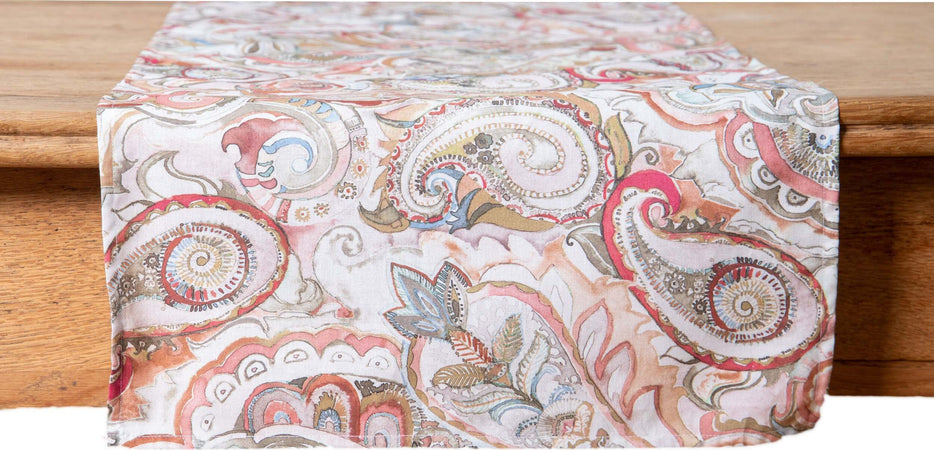 Runner Da Tavola In 100% Cotone Stampa Digitale Dai Colori Vivi Ed Intensi Lavabile In Lavatrice Made In Italy Paisley Bordeaux Casa e cucina/Tessili per la casa/Tessili da cucina/Runner Novilunio - Sesto San Giovanni, Commerciovirtuoso.it