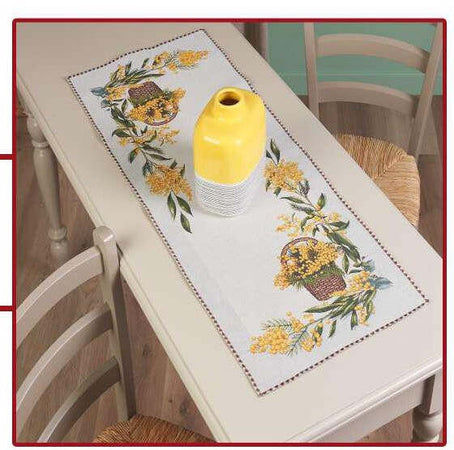 Runner MIMOSA in gobelin 40×100 cm – 47×140 cm – Maè – Via roma 60