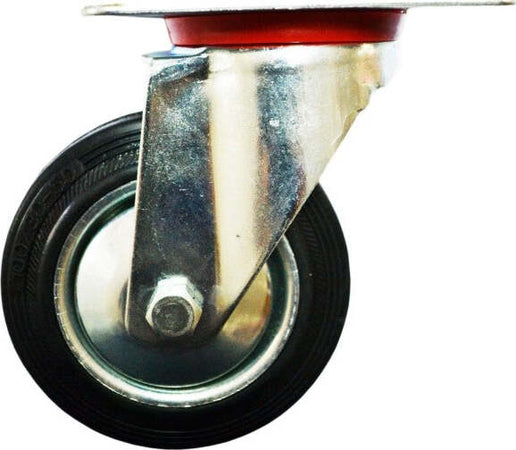 Ruota In Gomma Con Piastra Girevole Avo Flangia In Acciaio Ruote Per Carrelli Fai da te/Prodotti per la costruzione/Prodotti per il trasporto materiali/Rotelle industriali/Rotelle piatte Trade Shop italia - Napoli, Commerciovirtuoso.it