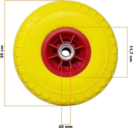 Ruota Piena Antiforatura Pu Gialla Carrello Carriola 25cm Cerchio In Plastica Casa, arredamento e bricolage > Bricolage e fai da te > Ruote Girevoli Trade Shop italia - Napoli, Commerciovirtuoso.it