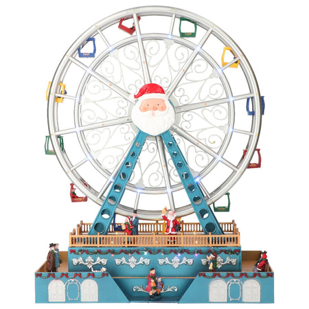 Ruota panoramica gigante decorazione per villaggio di Natale con luci h 49 cm