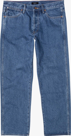 Rvca Jeans Uomo New Dawn Denim Pantaloni 5 Tasche Straight Fit Chiusura Con Bottoni Etichetta Rvca 100% Cotone Moda/Uomo/Abbigliamento/Jeans Snotshop - Roma, Commerciovirtuoso.it