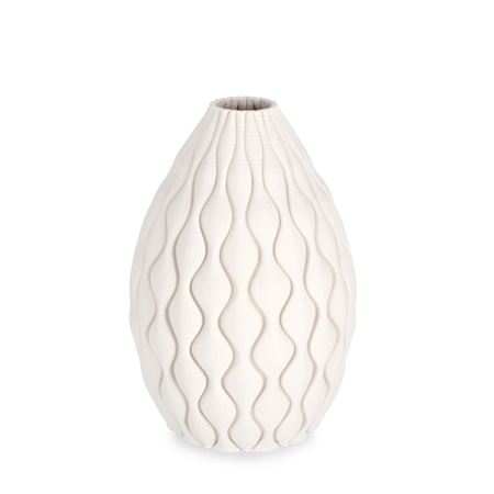 Vaso in ceramica stmpata in 3D "kylo" beige
