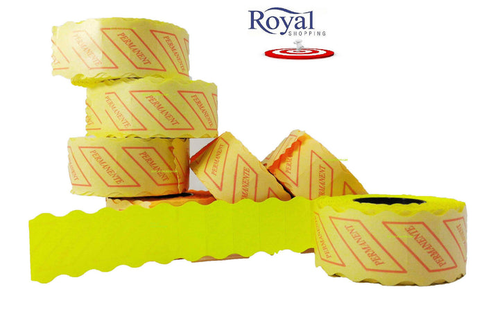 10 ROTOLI ETICHETTE PREZZATRICE SEGNAPREZZO 26X12MM ARANCIONE