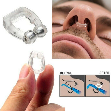 DILATATORE VALVOLA NASALE NOSECLIP IN SILICONE PREVIENE IL RUSSAMENTO 2 PEZZI