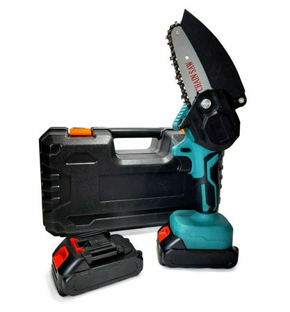 Mini elettrosega a doppia batteria 24V motosega elettrica tagliarami + valigia