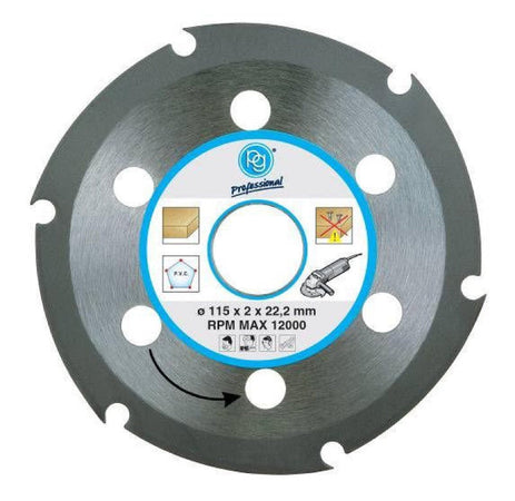 DISCO DA TAGLIO LEGNO PER SMERIGLIATRICE ANGOLARE D.115
