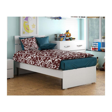 LINEA MODERN LETTO 1 PIAZZA E 1/2 BIANCO FRASSINO CM. 200X131X98H