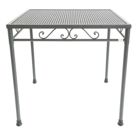 TAVOLO QUADRATO IN FERRO BATTUTO CM.80X80H76 TAVOLI ARREDAMENTO ESTERNO