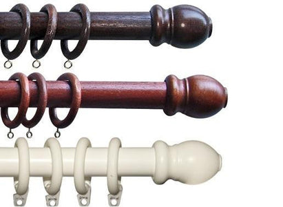 SCORRITENDA IN LEGNO A STRAPPO MM. 35 BASTONE PER TENDE TENDA TENDAGGI