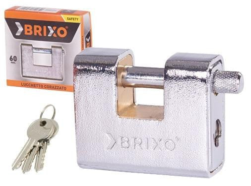 LUCCHETTI CORAZZATI ANTISCASSO BRIXO TOP IN OTTONE E ACCIAIO
