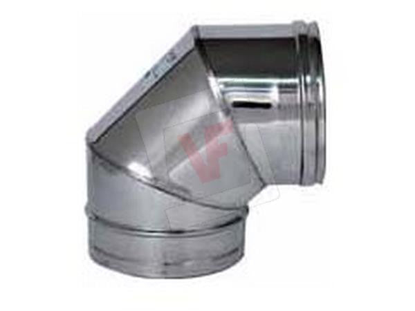 GOMITI A 90 PER STUFE IN ACCIAIO INOX D.8 CANNE FUMARIE