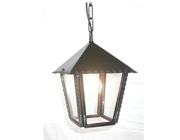 LANTERNA A CATENA HEIDI IN FERRO BATTUTO LAMPADE LAMPIONE APPLIQUE LANTERNE