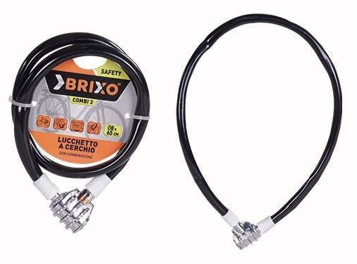 LUCCHETTI LUCCHETTO BRIXO A CERCHIO PER CICLI BICICLETTE CM.8X65