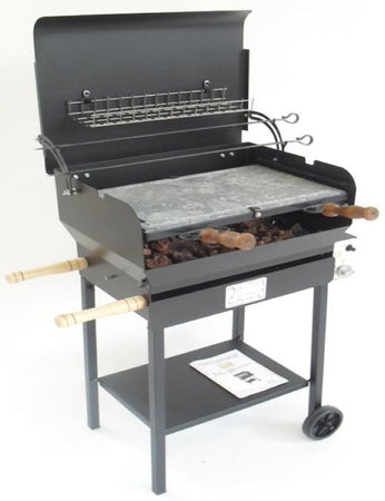 BARBECUE A GAS CON PIETRA LAVICA MODELLO EVERYDAY OLLARE ALPINA IN FERRO BATTUTO
