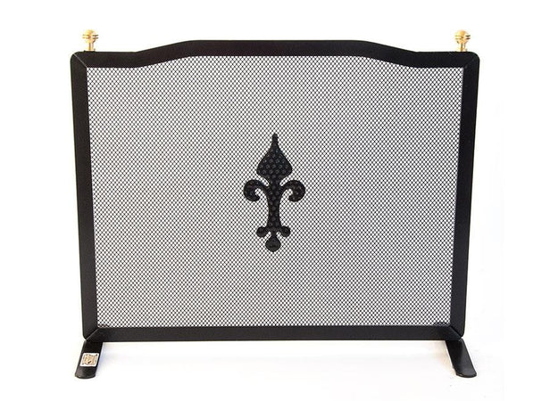 SCHERMI PARASCINTILLE CON POMOLI IN FERRO BATTUTO CM.60X18X44