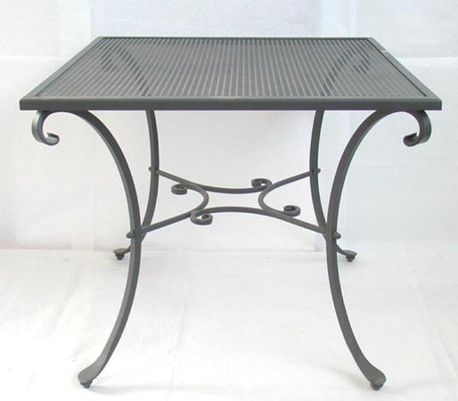 TAVOLO IN FERRO BATTUTO QUADRATO 90X90H76 TAVOLI ARREDO GIARDINO ESTERNO