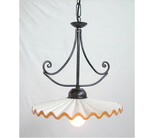 LANTERNA LAMPADARIO LAMPADA PLAFONIERA SOSPENSIONE VULCANO FERRO BATTUTO