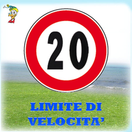 CARTELLI SEGNALETICI STRADALI DA CANTIERE LIMITE DI VELOCITA' 20 KM/H