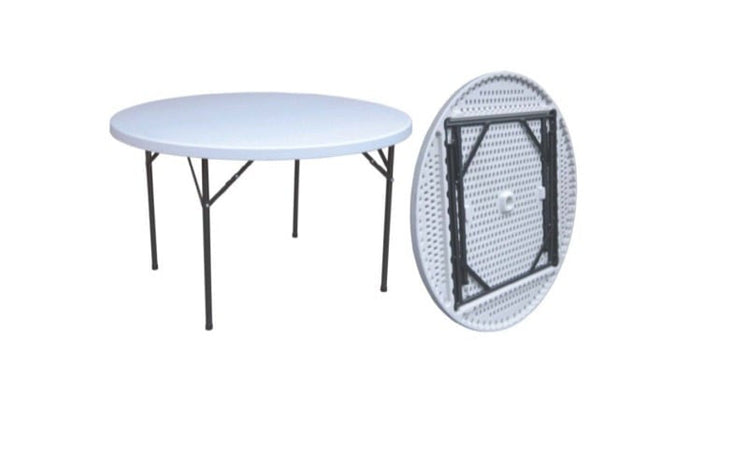 TAVOLO TONDO IN POLIETILENE RIPIEGHEVOLE CM. 152X74H PESO KG. 18