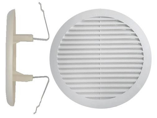 GRIGLIE GRIGLIA DI AREAZIONE TONDE ABS CON MOLLE 55/85 MM PEZZI 10