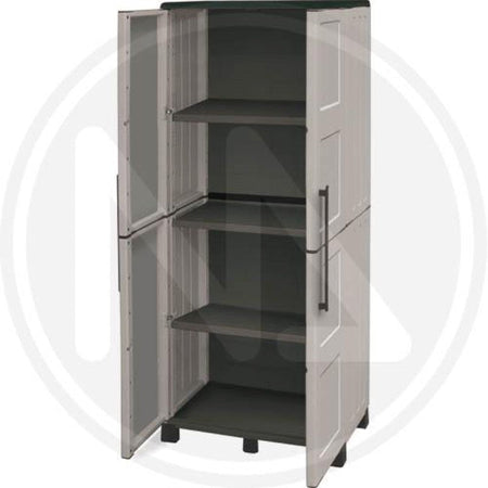 ARMADIO CON RIPIANI IN RESINA MAURER LINEA ECO CM. 68x37x169H GRIGIO TUTTOPIANI