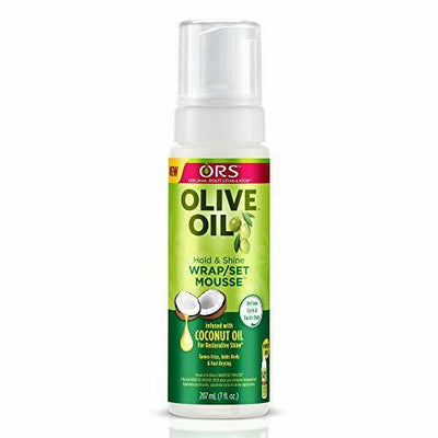 ORS OLIVE OIL WRAP/SET MOUSSE INFUSED WITH COCONUT OIL 207 ML SCHIUMA IDRATANTE CAPELLI AFRO LEAVE-IN