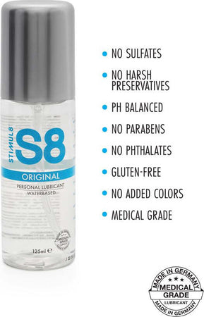 S8 Waterbased Natural Lube Lubrificante Intimo a Base Acqua Classico Trasparente Inodore 125 Ml Salute e cura della persona/Erotismo e contraccezione/Prodotti per igiene e ausilio erotico/Lubrificanti e gel stimolanti Kondorama - Martinsicuro, Commerciovirtuoso.it