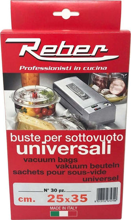 Sacchetti alimentari per sottovuoto e conservazione buste trasparenti goffrate 30 pezzi Casa e cucina/Elettrodomestici per la cucina/Macchine sottovuoto per alimenti La Zappa - Altamura, Commerciovirtuoso.it