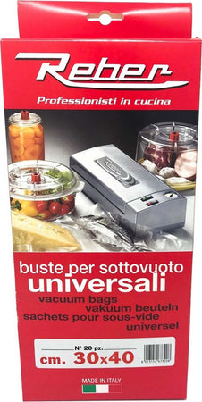 Sacchetti alimentari per sottovuoto e conservazione buste trasparenti goffrate 30 pezzi Casa e cucina/Elettrodomestici per la cucina/Macchine sottovuoto per alimenti La Zappa - Altamura, Commerciovirtuoso.it