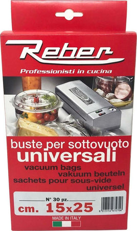 Sacchetti alimentari per sottovuoto e conservazione buste trasparenti goffrate 30 pezzi Casa e cucina/Elettrodomestici per la cucina/Macchine sottovuoto per alimenti La Zappa - Altamura, Commerciovirtuoso.it