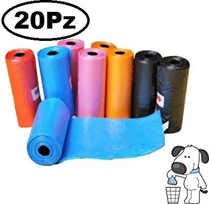 Sacchetti per bisogni cani colori misti 20 rotoli da 15pz Prodotti per animali domestici/Cani/Lettiere e accessori/Palette e sacchetti per escrementi/Sacchetti Led Mall Home - Napoli, Commerciovirtuoso.it