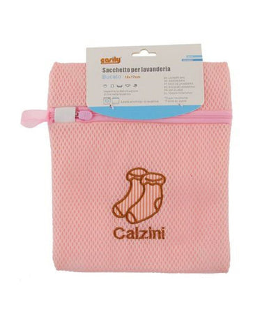 Sacchetto Rete Lavanderia Lavatrice 16x17cm Rosa Biancheria Intimo Calzini 59368