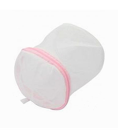 Sacco Rete Lavaggio Lavatrice Biancheria Per Bucato Con Zip Tondo 16x16 Cm 59472