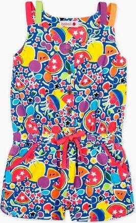 Salopette Bambina Colorata Estiva in Cotone Tuta Mono Pezzo Bimba Senza Spalline Estate Spiaggia Fantasia Multi Color tutina bambina/ragazza Piccole Canaglie - Tropea, Commerciovirtuoso.it