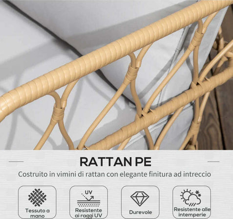Salotto-da-Giardino-in-Rattan-Stile-Boho-con-Divano-2-Posti,-2-Poltrone-e-Tavolino-con-Vetro-860-287V00YL
