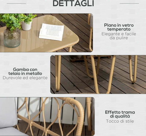 Salotto-da-Giardino-in-Rattan-Stile-Boho-con-Divano-2-Posti,-2-Poltrone-e-Tavolino-con-Vetro-860-287V00YL