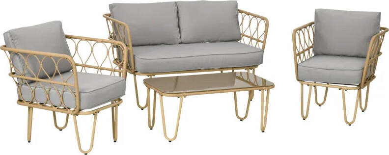 Salotto-da-Giardino-in-Rattan-Stile-Boho-con-Divano-2-Posti,-2-Poltrone-e-Tavolino-con-Vetro-860-287V00YL