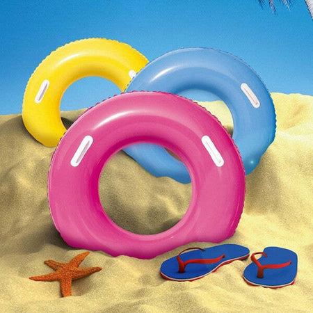 Salvagente-Colorato-Ciambella-Con-Maniglie-36084-Per-Mare-Piscina-91-Cm-3-Colori