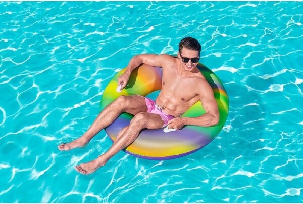 Salvagente-Fashion-Rainbow-Stampa-Multicolore-119-Cm-Con-Maniglie-Piscina-36352
