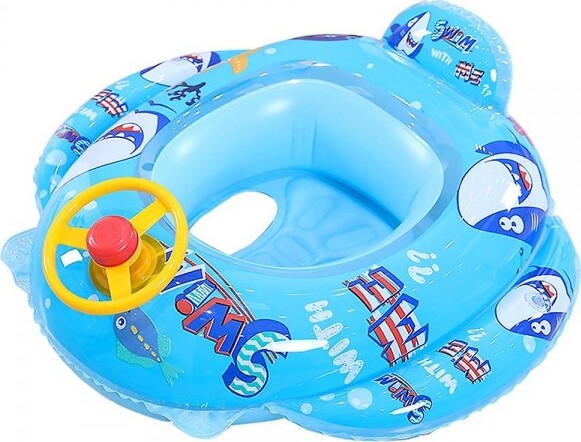 Salvagente-Gonfiabile-Bambini-Mare-Con-Mutandina-E-Schienale-70-Cm-Squalo-Blu