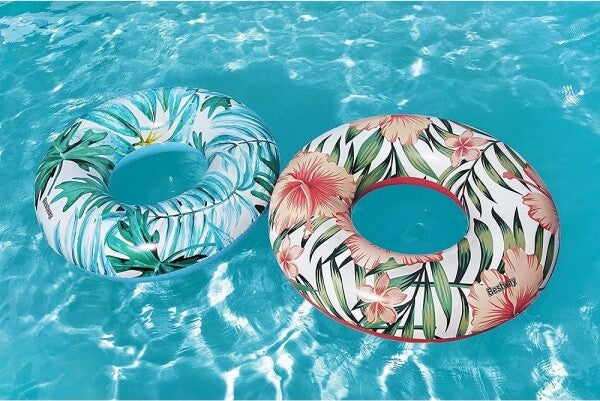 Salvagente-Palme-Tropicali-Floreali-119cm-Ciambella-Gonfiabile-Mare-Piscina-3623